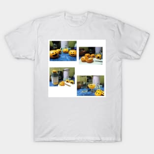 runaway oranges in kitchen style photogram ecopop T-Shirt